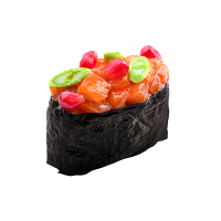 azuki-and-salmon-gunkan